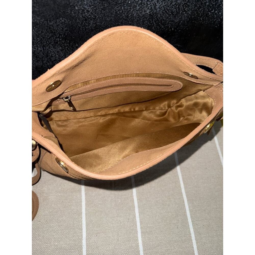 Vintage Style Genuine Suede Leather Shoulder Bag - Picture 6 of 7